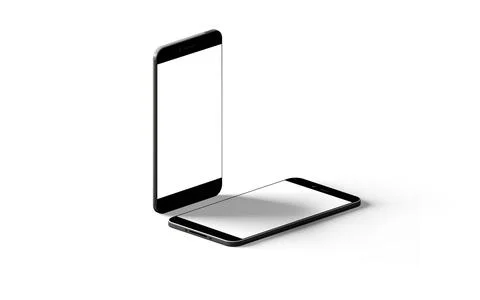 Two devices isolated mockup Stock Illustration