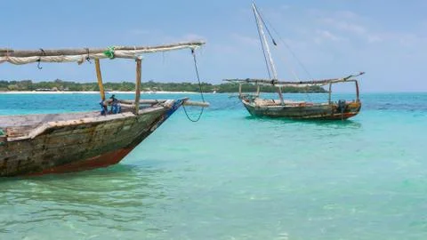 Two Dhow boats Stock Photos