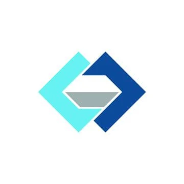 Two Diamonds Letter C Logo Template Illustration Design Stock Illustration