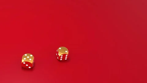 Two dice are thrown and result in a score of 7 in craps Vidéo 318440160