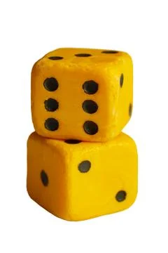 Two dice on each other Stock Photos