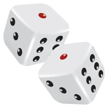 Two dice Stock Illustration