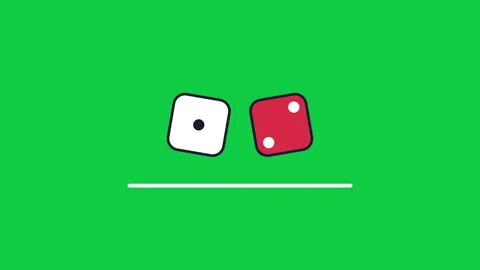 Two dice rolling and tumbling board game loading animation Stock-Footage 348279857