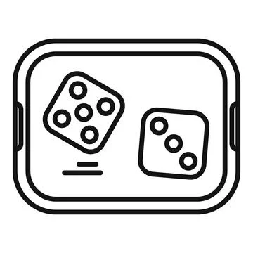 Two dice rolling on a gaming board, casino game in progress Stock Illustration
