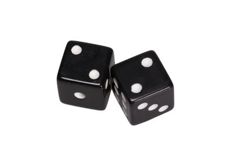 Two dice showing two deuces Stock Photos