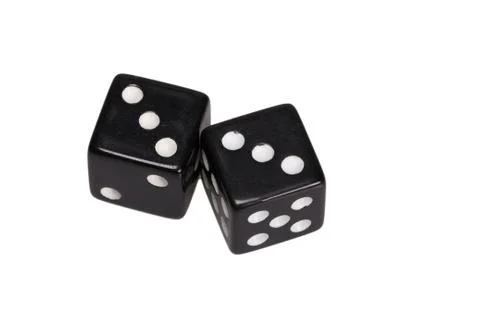 Two dice showing two triples Stock Photos