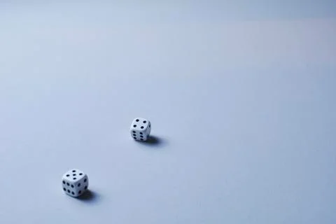 Two dice on white background, Stock Photos