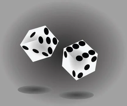 Two dices rolling Stock Illustration