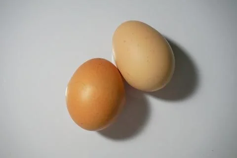 Two different color on these eggs. Stock Photos