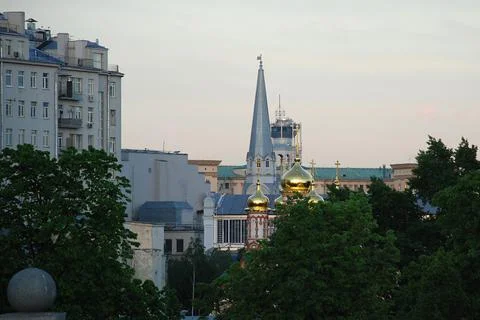 Two different domes of temples Stock Photos