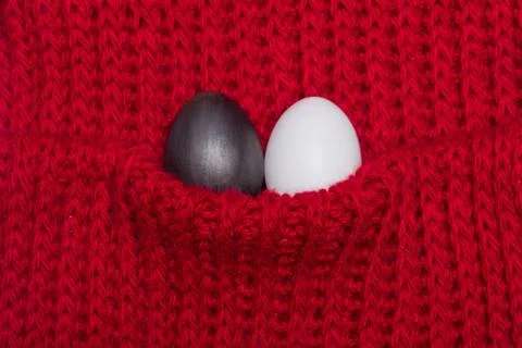 Two different eggs Foto stock