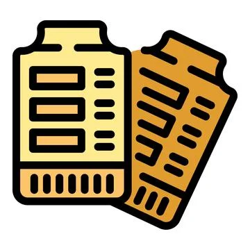 Two different event tickets representing access and entertainment Illustrazione stock