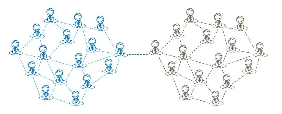 Two different groups Stock Illustration