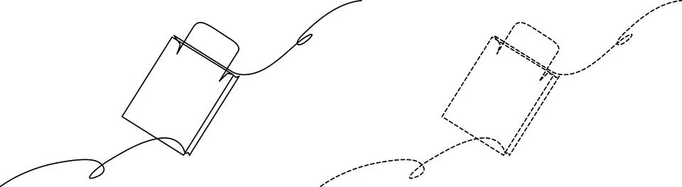 Two different kite designs illustrated with flight paths. Vector Stockillustratie