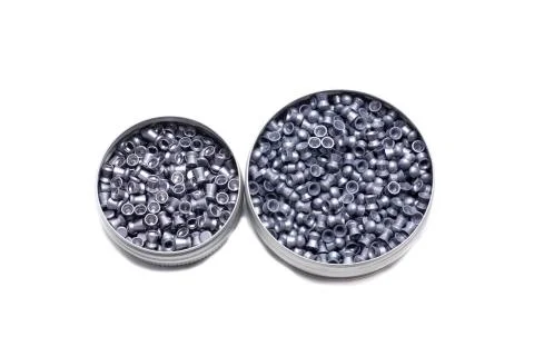 Two different pellets for air gun Stock Photos