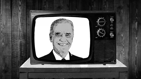 Two different result possibilities ; Biden or Trump ; presidential election 2024 Stockbeeldmateriaal 141301401