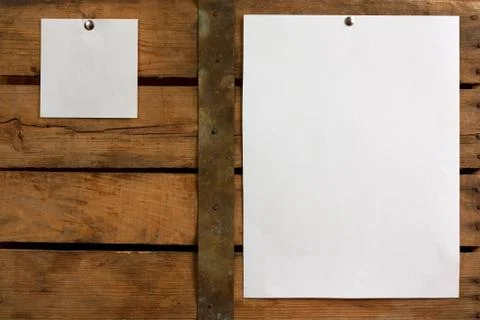 Two different size blank paper Stock Photos