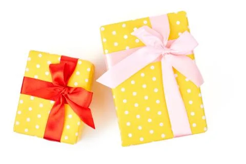 Two different sizes gift boxes. Stock Photos