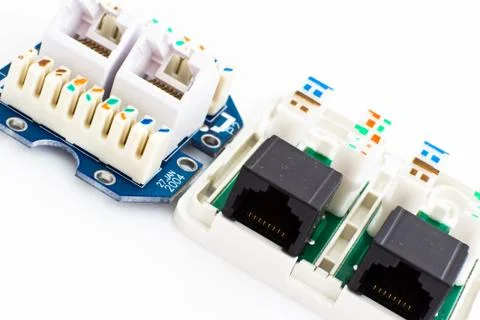 Two different types of network outlets Фото