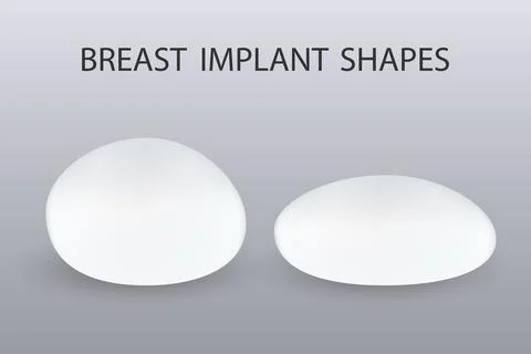 Two different types of silicone breast implants Stock Illustration