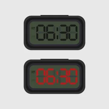 Two digital clocks Stock Illustration