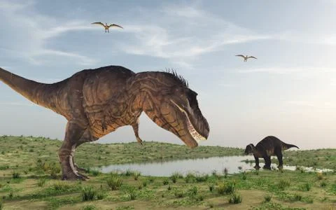 Two dinosaurs Illustrazione stock