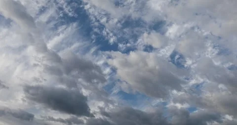 Two direction moving clouds on two layers Stock Footage 285968977