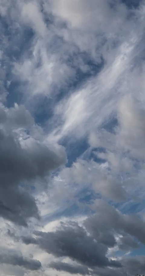 Two direction moving clouds on two layers Stock Footage 285968988