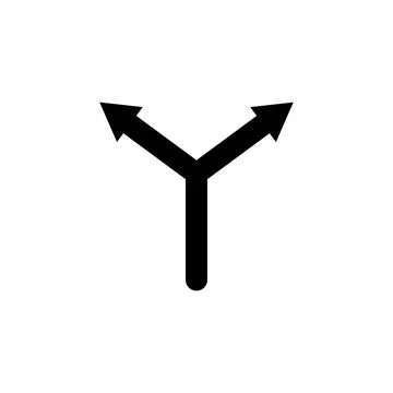 Two directional arrow vector icon multi direction symbol vector Ilustración de archivo