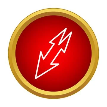 Two directional zigzag arrows pointing opposing directions Stock Illustration