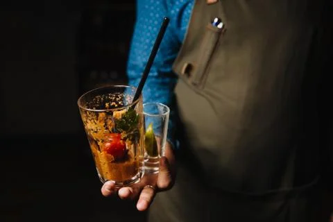 Two dirty empty glasses. Stock Photos