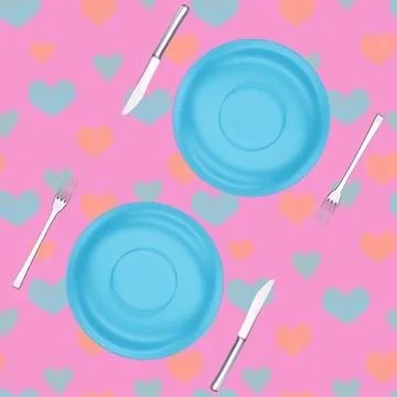 Two dishes are served Stock-Illustration