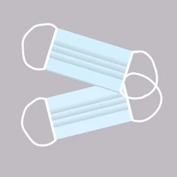 Two disposable face masks イラスト素材