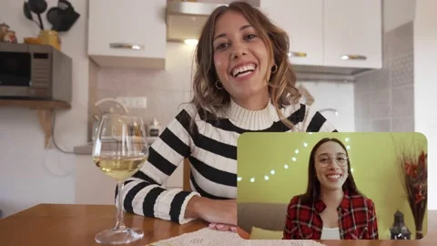 Two distant best friends forced to stay at home due to the Coronavirus pandem Stock Footage 150941208