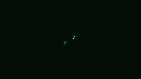 Two distant glowing orbs suspended in a vast and deep black void of space 動画素材 338309752