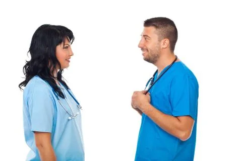 Two doctors conversation Foto stock