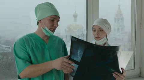 Two Doctors Discussing the Medical Case Stock Footage 59059325