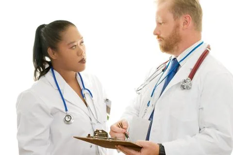 Two doctors in discussion Stock Photos