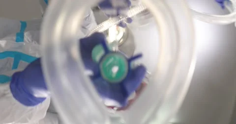 Two doctors holding medical instruments in the emergency room. Medical specia Stock-Footage 152858586