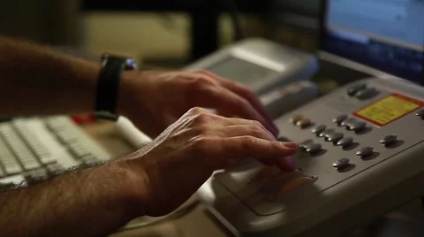 Two doctors operating angiography machine Stock Footage 41530954