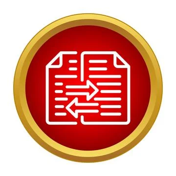 Two documents with opposing arrows symbolizing data transfer イラスト素材