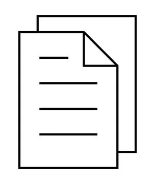 Two Documents Symbolizing Information or Data Exchange Illustrazione stock
