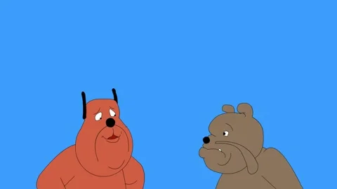 Two dogs and a brief conversation Stock Footage 242744547