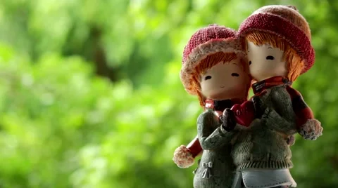 Two doll and the rain Stock Footage 51167170