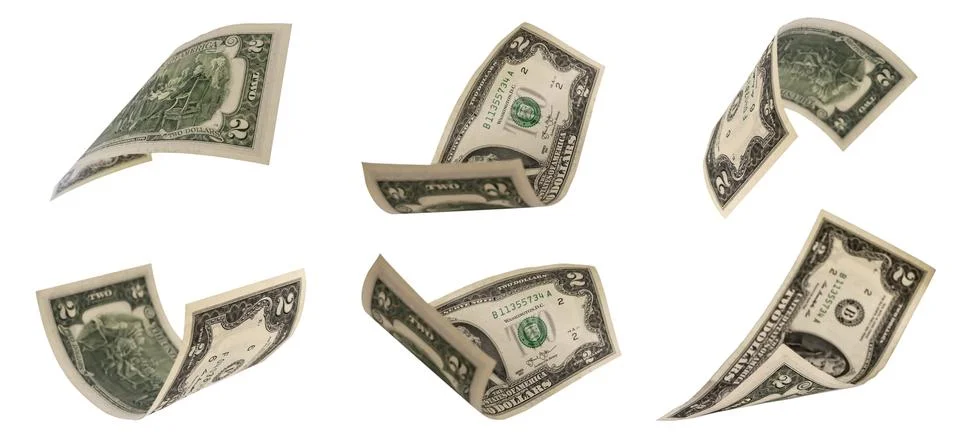 Two dollar banknotes Stock Photos