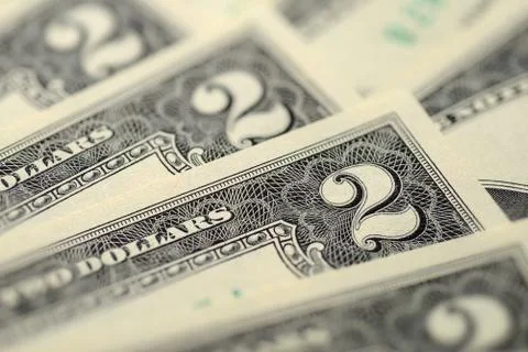 Two dollar bills Stock Photos