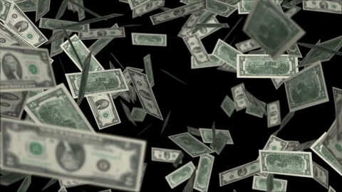 Two Dollar Notes Falling 動画素材 86918750