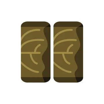 Two dolmades stuffed grape leaves showing middle eastern food Ilustración de archivo