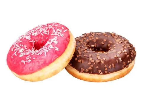Two donut isolated Stock Photos