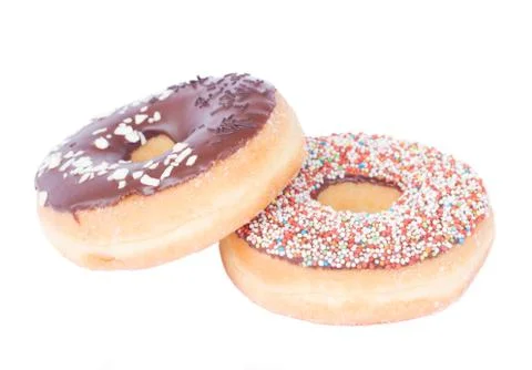 Two donuts Stock Photos